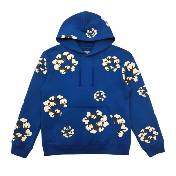 Denim Tears x CPFM Cactus Tears Wreath Hoodie Sweatshirt Navy - Picture 1 of 3